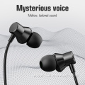 Lenovo HF130 headphones with mic wired neckband earphone